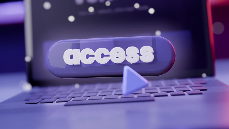 the glass access button on the laptop